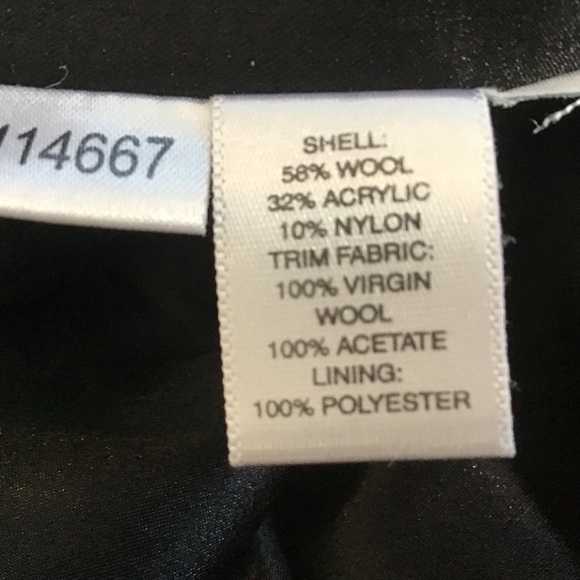 Ann Taylor black and white tweed wool blend blazer fringe edged blazer size 6 - Picture 13 of 14